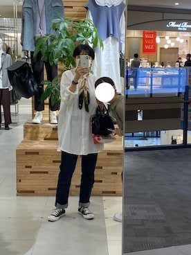 「CONVERSE（コンバース）のconverse コンバース ALL STAR 100 COLORS OX オールスター 100 カラーズ オックス 32861791 BLACK（スニーカー）」を使った、cheeさん（レディース・167cm）の秋コーディネート