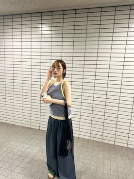「UN3D.(アンスリード)のアイテム」を使った、小清水めいろさん(レディース・153cm)の夏コーディネート