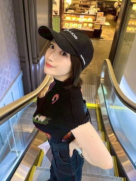 「VANNIE U（ヴァニーユー）のアイテム」を使った、小清水めいろさん（レディース・153cm）の夏コーディネート