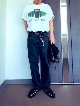 「アイテム（サンダル）」を使った、まめさん（メンズ・171cm・30代）の夏コーディネート