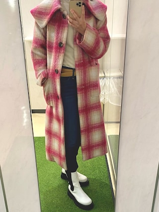 FURFUR（ファーファー）の「ビックカラーチェックコート（ステン