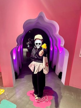 「GUコーデ」｜「アイテム（スウェットパンツ）」を使った、とみさかさん（レディース・160cm）の冬コーディネート
