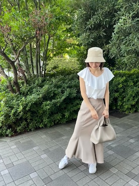 「白いスニーカー」｜sukejtさん（レディース・161cm）の夏コーディネート
