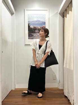 「URBAN RESEARCH Sonny Label（アーバンリサーチサニーレーベル）のアイテム（バッグ）」を使った、Wakanaさん（レディース・151cm）の夏コーディネート