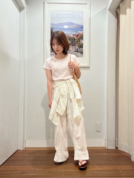 「URBAN RESEARCH Sonny Label（アーバンリサーチサニーレーベル）のアイテム（ジャケット/アウター）」を使った、Wakanaさん（レディース・151cm）の夏コーディネート