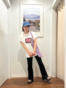 「URBAN RESEARCH Sonny Label（アーバンリサーチサニーレーベル）のアイテム（帽子）」を使った、Wakanaさん（レディース・151cm）の夏コーディネート