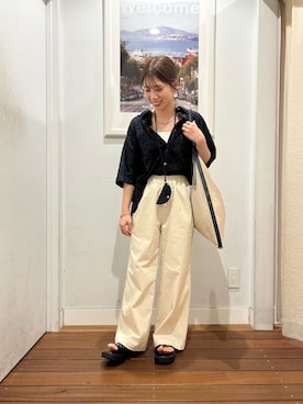 「URBAN RESEARCH Sonny Label（アーバンリサーチサニーレーベル）のアイテム（パンツ）」を使った、Wakanaさん（レディース・151cm）の夏コーディネート
