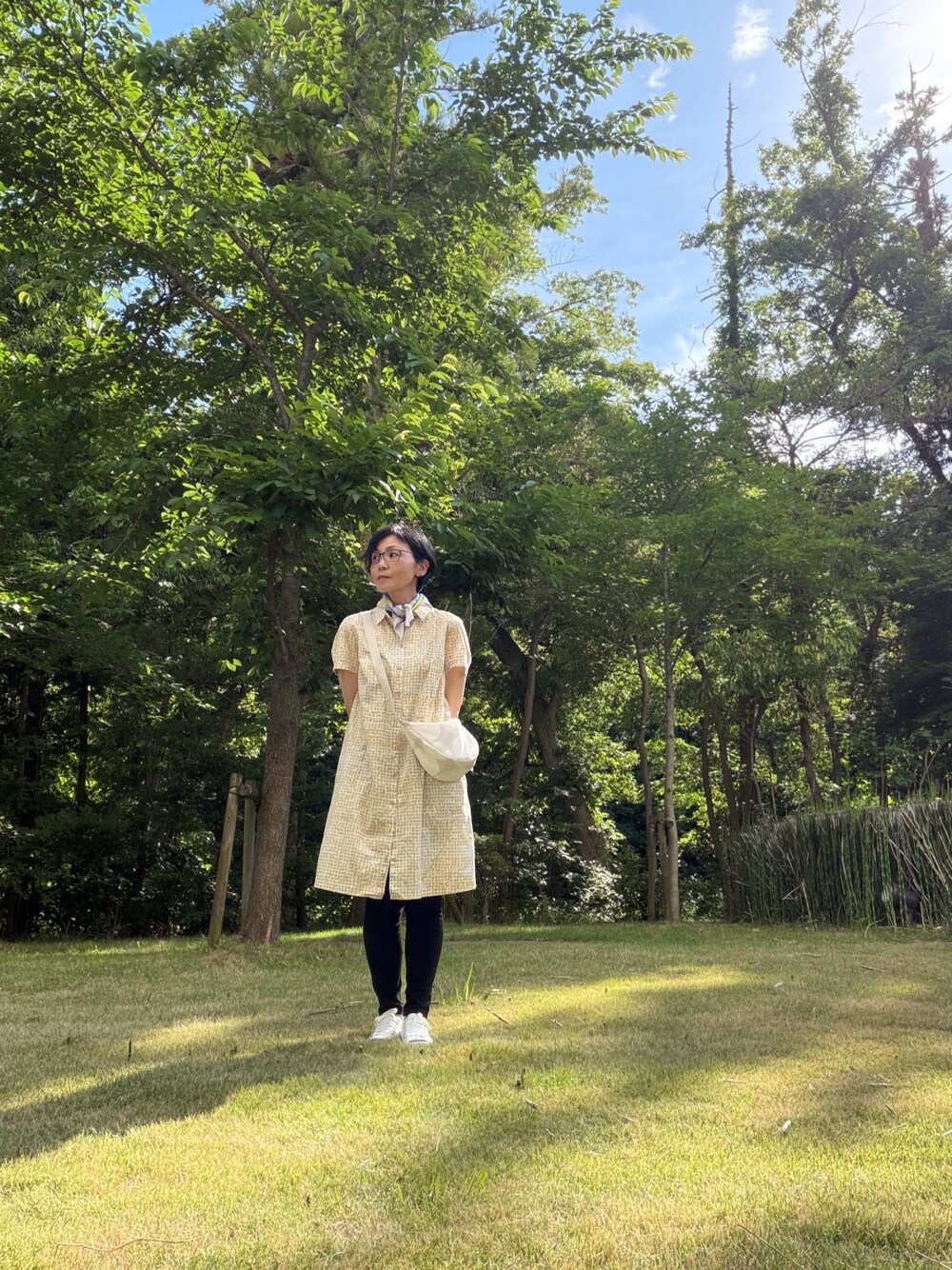 marimekkoのシャツワンピースを使った人気ファッションコーディネート