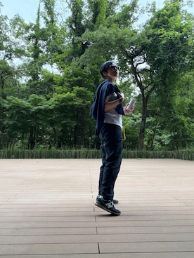 「GAP（ギャップ）のアイテム（パンツ）」を使った、雪日子/ Yukihikoさん（レディース・157cm）の夏コーディネート