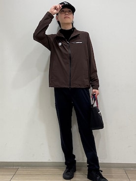 「adabat（アダバット）の【ADABAT NAVY】タフタスタンドジップブルゾン（ブルゾン、ブラウン系）」を使った、sora1112314さん（メンズ）の秋コーディネート
