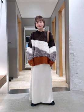 「アイテム（ブルゾン）」を使った、しもださんさん（レディース・149cm・30代）の冬コーディネート