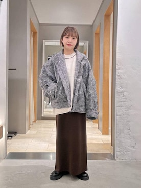 「アイテム（ブルゾン）」を使った、しもださんさん（レディース・149cm・30代）の冬コーディネート