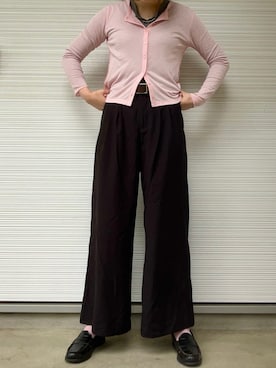 「DISCOAT（ディスコート）のアイテム（パンツ）」を使った、桜灯花 / Otohaさん（レディース・169cm）の春コーディネート