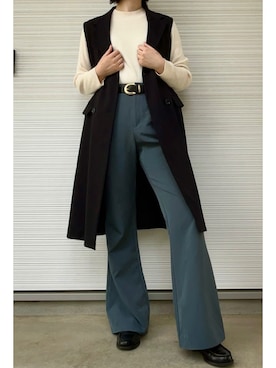 「GU（ジーユー）のアイテム（ベルト）」を使った、桜灯花 / Otohaさん（レディース・169cm）の春コーディネート