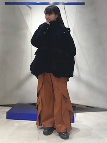 VELVET HEM GATHER HOOD CT 【セットアップ着用可能】｜アンスリード