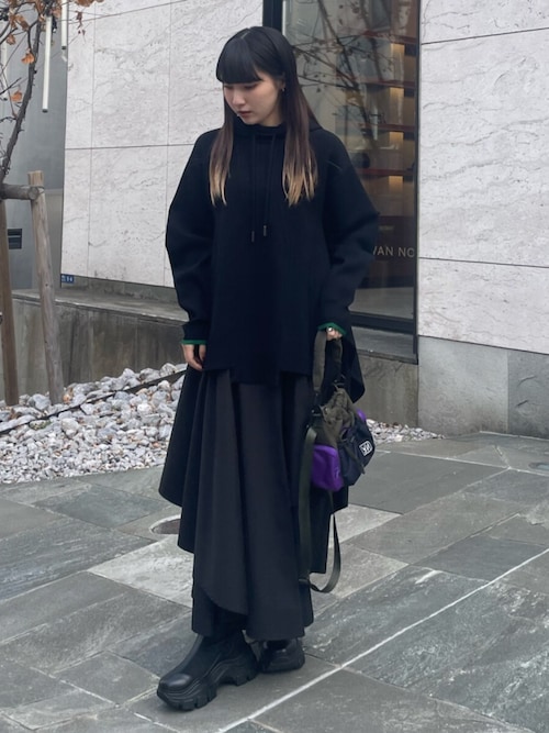 セール】HOOD KNIT TENT TOP / フードニットテントトップ（ニット