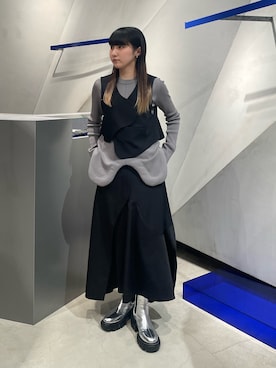 「UN3D.(アンスリード)のアイテム」を使った、MIYUさん(レディース・156cm)の冬コーディネート