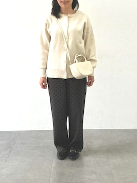 「nissen（ニッセン）のアイテム」を使った、muminpana16さん（レディース・158cm）の秋コーディネート