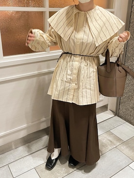 「ブラウスコーデ」｜kurumiさん（レディース・153cm）の春コーディネート