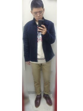 「Atlantic Works（アトランティックワークス）のアイテム」を使った、🌟ぴかちゃん🌟低身長さん（メンズ・166cm）の冬コーディネート