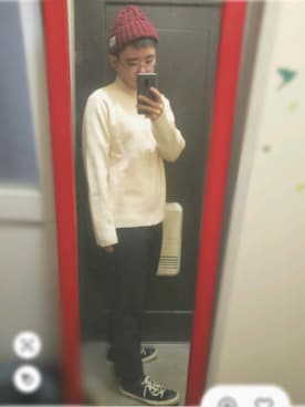 「MARGARET HOWELL（マーガレットハウエル）のアイテム（スラックス）」を使った、🌟ぴかちゃん🌟低身長さん（メンズ・166cm）の秋コーディネート