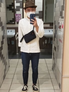 「caqu（サキュウ）のアイテム」を使った、🌟ぴかちゃん🌟低身長さん（メンズ・166cm）の秋コーディネート