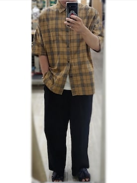 「SLICK（スリック）のアイテム」を使った、🌟ぴかちゃん🌟低身長さん（メンズ・166cm）の夏コーディネート