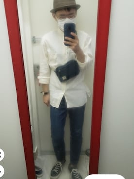 「caqu（サキュウ）のアイテム」を使った、🌟ぴかちゃん🌟低身長さん（メンズ・166cm）の秋コーディネート