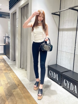 「GYDA（ジェイダ）のアイテム」を使った、Miuさん（レディース・165cm）の夏コーディネート