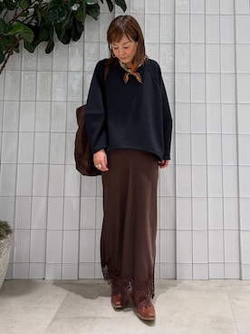「B.C STOCK（ベーセーストック）のアイテム」を使った、suuさん（レディース・158cm）の秋コーディネート