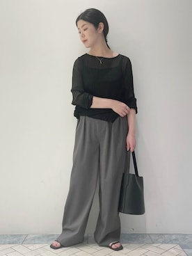「Lilas（リラ）のアイテム」を使った、mayukoさん（レディース・153cm）の春コーディネート