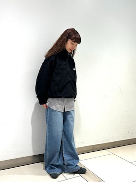 「THE NORTH FACE（ザノースフェイス）の【THE NORTH FACE/ ザノースフェイス】 Versatile Blouson（ブルゾン、ブラック系）」を使った、chiakiさん（レディース・158cm）の春コーディネート