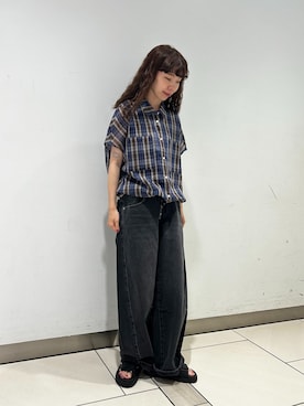 「PLAKTON（プラクトン）のアイテム」を使った、chiakiさん（レディース・158cm）の夏コーディネート