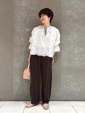 「AIM（エイム）のアイテム」を使った、Yumikaさん（レディース・162cm）の春コーディネート