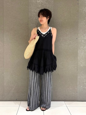 「SLOBE IENA（スローブイエナ）のアイテム」を使った、Yumikaさん（レディース・162cm）の夏コーディネート