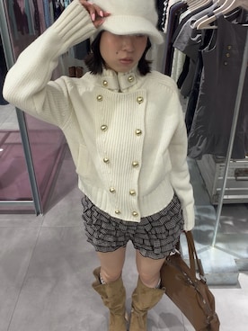 「アイテム（キャスケット）」を使った、hanaさん（レディース・155cm）の秋コーディネート