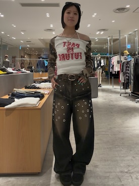 「WHO'S WHO gallery（フーズフーギャラリー）のアイテム（トップス、その他）」を使った、hanaさん（レディース・155cm）の春コーディネート