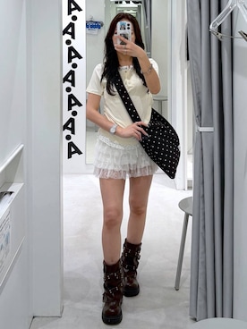 「ALAND（エーランド）のアイテム」を使った、あいさん（レディース・159cm）の夏コーディネート