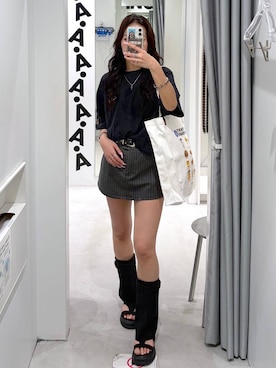 「アイテム（ベルト）」を使った、あいさん（レディース・159cm・30代）の春コーディネート