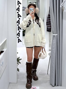 「アイテム（タンクトップ）」を使った、あいさん（レディース・159cm・30代）の冬コーディネート