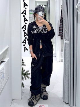 「アイテム（スウェットパンツ）」を使った、あいさん（レディース・159cm・30代）の冬コーディネート