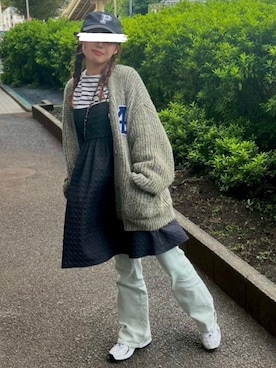 「アイテム（帽子）」を使った、ニジママちゃんさん（レディース・157cm・20代）の秋コーディネート