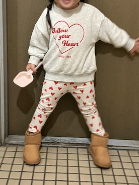 「アイテム（パンツ）」を使った、ニジママちゃんさん（キッズ・90cm）の秋コーディネート