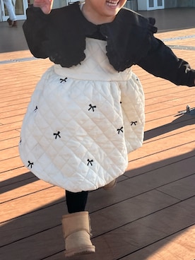 「アイテム（ワンピース/ドレス）」を使った、ニジママちゃんさん（キッズ・90cm）の秋コーディネート