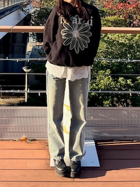 「アイテム（スウェット）」を使った、ニジママちゃんさん（レディース・157cm）の秋コーディネート