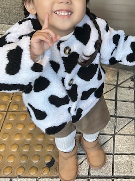 「アイテム（ジャケット/アウター）」を使った、ニジママちゃんさん（キッズ・90cm）の秋コーディネート