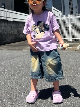 「アイテム（サンダル）」を使った、ニジママちゃんさん（キッズ・90cm）の秋コーディネート