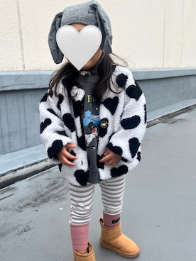 「アイテム（ブーツ）」を使った、ニジママちゃんさん（キッズ・90cm）の秋コーディネート