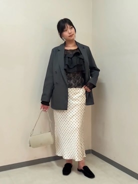 明美花✩︎⡱さん（レディース・163cm）の秋コーディネート