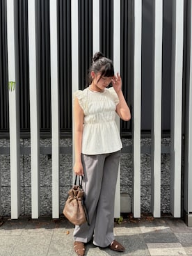 明美花✩︎⡱さん（レディース・163cm）の春コーディネート